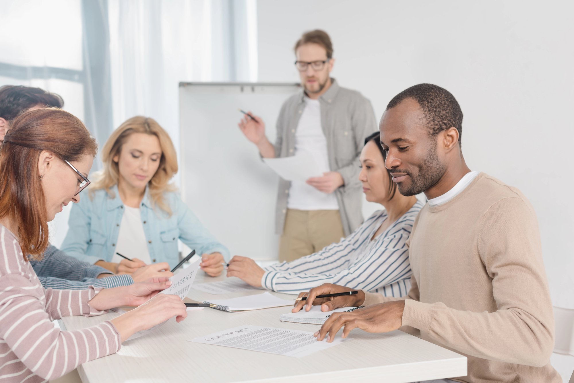 Participants taking part in a professionally recorded focus group