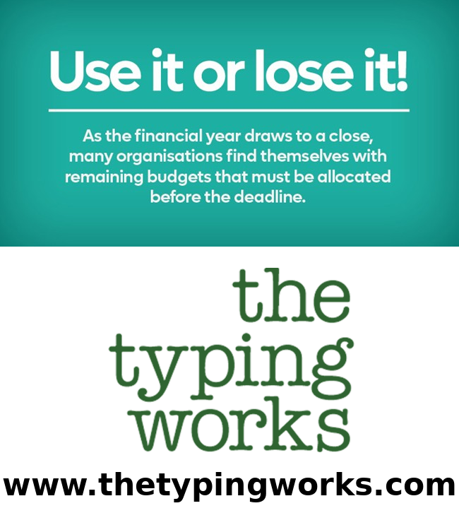 use your budget or lose it.